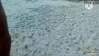 Moreno Tatuado Drills Blonde from São Paulo on Beach with Fada Mel