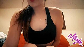 Teasing close-up of an asian girl's wet pussy during solo fingering to orgasm