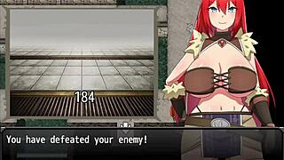 The girl saves the boy she loves and the village people from nasty curses in Rebecca's sword adventure part 5.