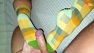 she says, 'fuck me hard in the bedroom' while wearing green socks