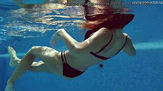 i'm masturbating by the pool with my small tits and hairy pussy