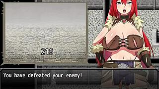 The girl saves the boy she loves and the village people from nasty curses in Rebecca's sword adventure part 5.