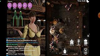 Perverted Waitress In Anime Style