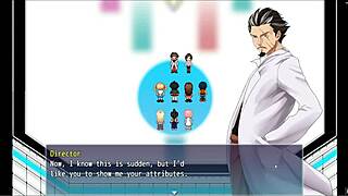 Beautiful Blonde Babe Undresses in Hentai Game Episode 4