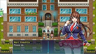 Beautiful Blonde Babe Undresses in Hentai Game Episode 4