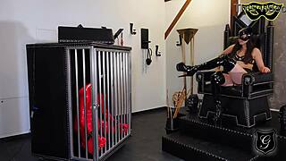 Femdom BDSM action in a hotel basement dungeon (Part 3)