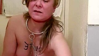 Hard masturbation for the slave f in bdsm.