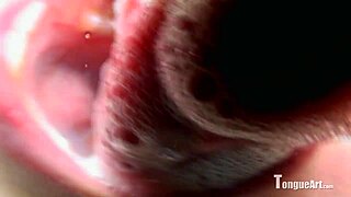 Sophia D teases with her spit in a wild fetish display. It's oddly captivating!