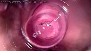 Feel how deep the camera goes inside Mia's creamy tight pussy!