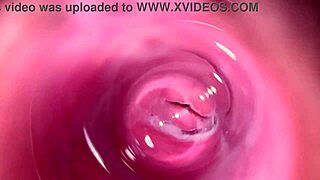 Feel how deep the camera goes inside Mia's creamy tight pussy!