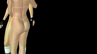 animated 3d cartoon of two cute girls in lesbian fun with kisses and rubbing