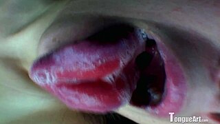 Sophia D teases with her spit in a wild fetish display. It's oddly captivating!