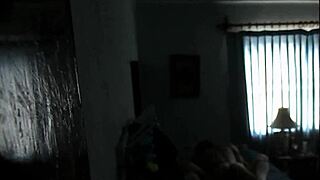 my cousin fucks me at home with parents around, showing her petite tits and big ass