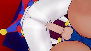 Pomni, bent over in this 3D cartoon, craves doggystyle sex once more.