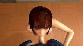 Watch Cousin Sister Give Blowjob in 3D Anime Classroom!