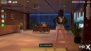 anime hentai girl gets creampie in the kitchen during game