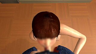 Watch Cousin Sister Give Blowjob in 3D Anime Classroom!