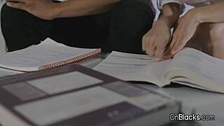 A well-endowed black man makes love to a mature woman who is his teacher