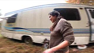 Farmers Wife Doing BOTTOMLESS CHORES in Homemade Public Vid