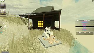 Roblox game used to create porn video with blonde teen getting fucked in different positions