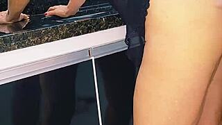 Fucking Blonde Wife On Sink And Cumming Inside!