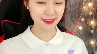 Korean Webcam Girl In White Dress Feels So Sexy