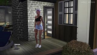 स्ट्रिपर को Sims 4 3D में मल्टीपल क्रीमपाई चूसना पसंद!