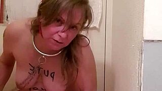 Hard masturbation for the slave f in bdsm.