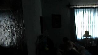 my cousin fucks me at home with parents around, showing her petite tits and big ass