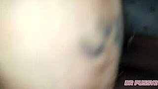 Hey, that ebony babe's hand is all over her big black cock during masturbation