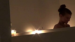 my petite girlfriend's bathtime voyeur with hidden cam gopro