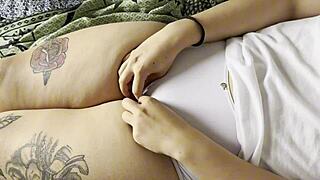 Hey, check my Latina girlfriend showing off white panties close-up!