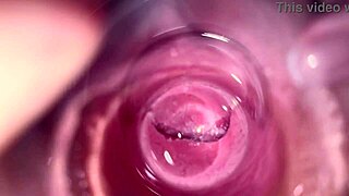 Feel how deep the camera goes inside Mia's creamy tight pussy!