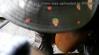 Amateur couple shares close-up moment