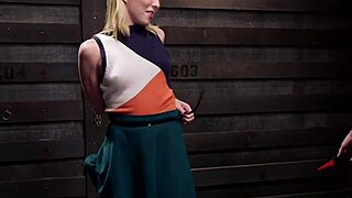 Masochistic Blonde Slave Feels Submission in Dungeon Training