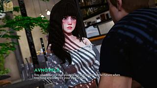 in eternum 212, this mature anime babe flaunts her huge tits in sexy outfit