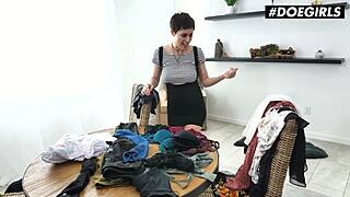 Hey, check Doegirls - Olive Glass, big tits milf, toys her hairy pussy till she cums!