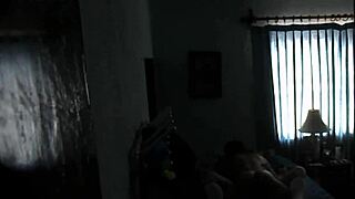 my cousin fucks me at home with parents around, showing her petite tits and big ass