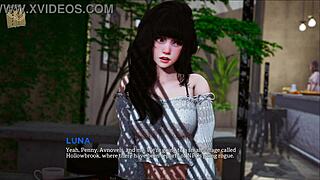 in eternum 212, this mature anime babe flaunts her huge tits in sexy outfit