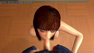 Watch Cousin Sister Give Blowjob in 3D Anime Classroom!