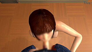 Watch Cousin Sister Give Blowjob in 3D Anime Classroom!
