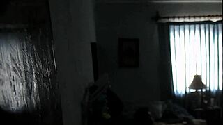 my cousin fucks me at home with parents around, showing her petite tits and big ass