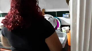 Interrupting The Maid While She Washes Dishes To Suck My Cock