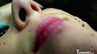 Sophia D teases with her spit in a wild fetish display. It's oddly captivating!