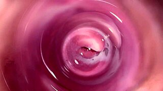 Feel how deep the camera goes inside Mia's creamy tight pussy!