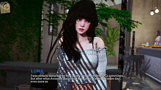 in eternum 212, this mature anime babe flaunts her huge tits in sexy outfit