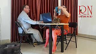 monday office tease, no panties on, wanna lick my pussy and suck dick right here?