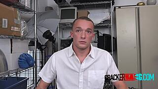 bareback interracial gay rough sex with horny agent in casting interview