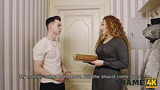 Shame4k shows a hot cougar dropping by her pervy neighbor for some steamy action.