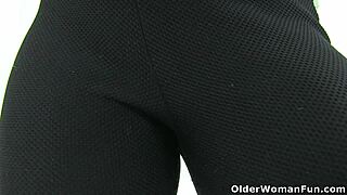 an older british woman teases in solo fun part 451